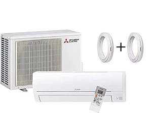 Mitsubishi Klimaanlage DC Inverter Monosplit R32 Fernbedienung MSZ-HR35VF 12000 BTU + Kupferrohre Drehmoment 1/4" + 3/8" (7 Meter (7+7))