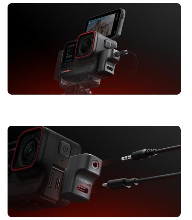 Amazon | Insta360 Ace Pro 2/Ace Pro/Ace 対応 マイクアダプター充電 