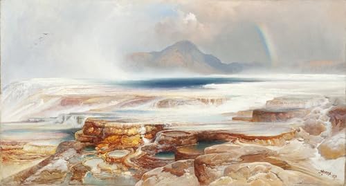 Pintura al óleo clásica de aguas termales Moran, cuadro moderno de salón 60x90cm