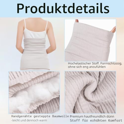 Zuahaly Rückenwärmer aus Angorawolle und Merinowolle für Männer und Frauen – Thermogürtel und Bauchwärmer, Nierenschutz, Schmerzlinderung und optimaler Komfort, atmungsaktiver Komfort