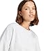 adidas Women's Essentials Small Logo Feel Cozy Sweatshirt, Light Grey Heather/White