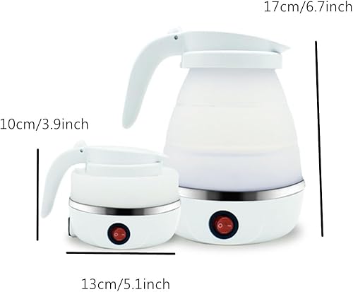 Miniatura 2 de Hervidor eléctrico plegable de viaje, caldera de agua plegable de silicona, tetera portátil para café, olla de hervir agua rápida con cable de