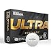 Wilson Staff Golfbälle, Ultra Distance, Zweiteiliger Golfball, 15 Bälle, Weiß