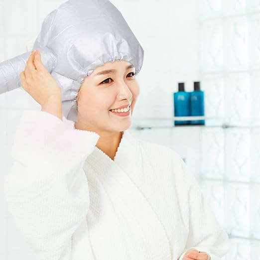 krupanidhi Hair Dryer Bonnet Hood Nylon Hair Dryer Attachment Head Cover Hot Oil Treatment Hat for Home & Salon,multicolor 4