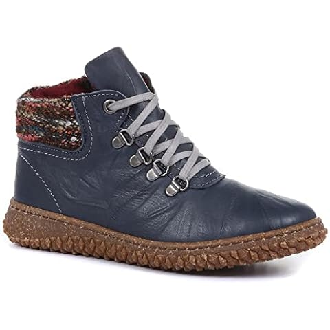 Loretta Leather Ankle Boots in Navy Cover
