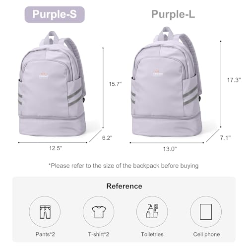 coofay Gym Backpack For Women Waterproof Sports Backpack With Shoe Compartment Lightweight Travel Backpacks Small Gym Bag Dance Volleyball Backpacks