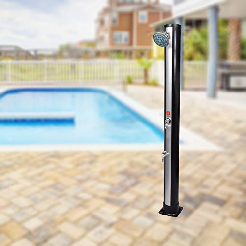 Festnight Outdoor Solar Shower with Shower Head and Faucet Patio Shower 9.25 Gallon