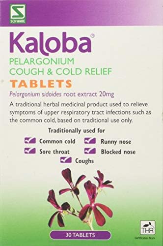 Schwabe Kaloba Pelargonium Cough and Cold Relief Tablets, 30 g