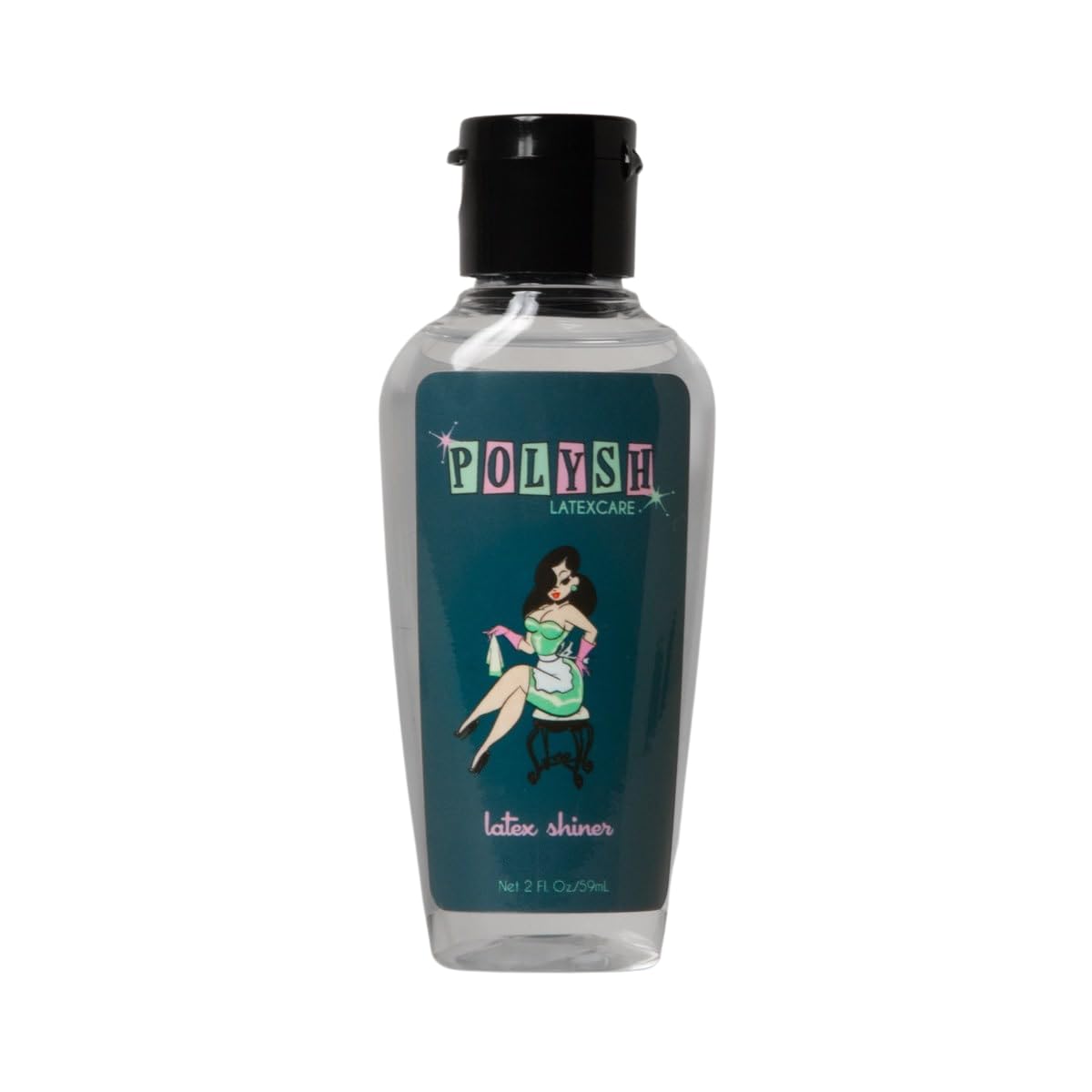 Polysh Latex Shiner - 2 Fl Oz Travel Size - 100% Silicone Based Polish for Latex Clothing