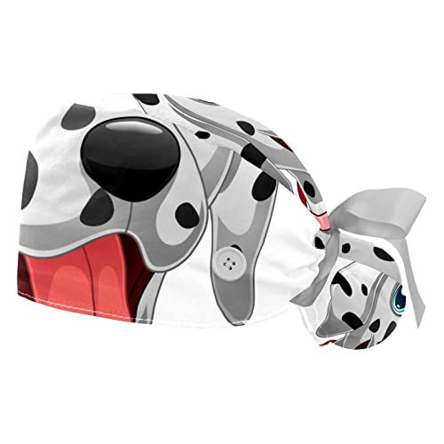 Chapeaux bouffants Chien Dalmatien anti-transpiration avec bandeau intégré