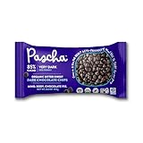 Pascha Organic Extra Dark Chocolate Chips - 85% Cacao Bittersweet - Vegan, Keto-Friendly Baking Chips - Rainforest Alliance Certified - No Dairy, Soy, Gluten or Nuts (Pack of 6)