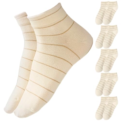 Striped Ankle Socks for Women Cute Summer Fashion Breathable Soft Cotton Athletics Casual Socks Gifts