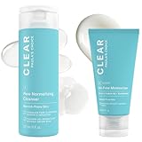 Paula's Choice CLEAR Pore Normalizing Facial Cleanser, Acne Daily Face Wash, Salicylic Acid Face Cleanser & CLEAR Oil-Free Moisturizer, Lightweight Moisturizer for Acne Prone Skin