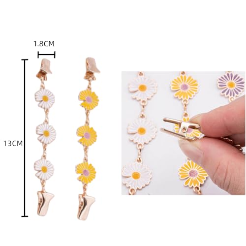 Image of Kofati 2 PCS Retro Sweater Clips for Cardigans, Vintage Cinch Clip | For Dresses, Waist Clip for Women, Sweater Shawl Brooch Jacket for Clothing for Cardigan Scarf Dress Beach Cove
