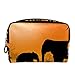 Produktbild TIZORAX Elefanten-Silhouette in Afrika Make-up-Tasche Kulturbeutel für Frauen Hautpflege Kosmetik Handy Tasche Reißverschluss Handtasche