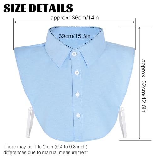 2 Pcs Fake Collar Detachable Dickey Collar Faux False Collar Half Shirts for Women Graduation Daily Wear2