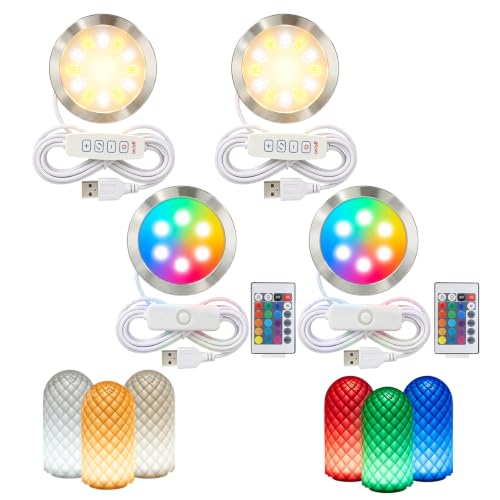 Image of LED Lamp Kit 001 for Bambu Lab MH001, 3D Printer Light Kit, MakerWorld DIY Hardware Lamp Kit,Round Light for 3D Printing USB 5V LED Kit 001 with Power-Off Memory Dimmable 3 Color