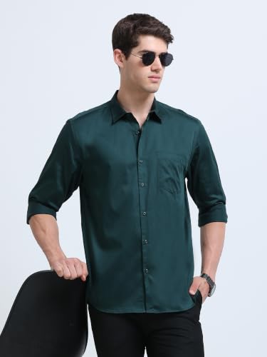 Image of Miraan Men's Satin Long Sleeve Casual Shirt (GASATIN)