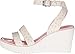 Crocs Women's Leigh Graphic W Wedge Sandal, White/Pearl Pink, 8 B(M) US