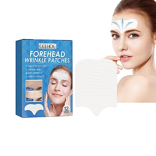 REATIFUL Forehead Wrinkle Patches 12 Packs, Forehead Patches for Wrinkles, Anti Wrinkle Patches with Aloe, Collagen Vitamin E,Face Wrinkle Patches for Forehead Wrinkles (1Boxs-12Packs)