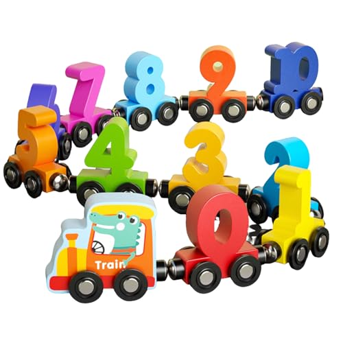 Juguete de madera, juego educativo STEM con imanes, juego educativo números y colores para niños 1 3 años idea regalo cumpleaños calcetín Navidad regalo fiesta aula