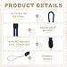 PATIKIL Camera Wrist Strap, 3Pcs Adjustable Nylon Phone Wristlet Straps Lanyard String for Camera Keys Keychain Phone USB Wallet, Pure Dark Blue