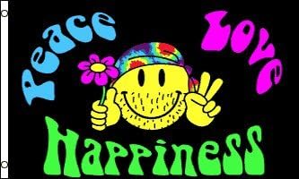 3x5 Feet Peace Love Happiness Polyester Flag