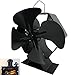 4 Blade Heat Zasilany Wentylator, Eco Przyjazna Partia Wentylator Wentylator Wentylator, Aluminiowy wentylator do drewna/Burner/Kominek, 240x190x120mm