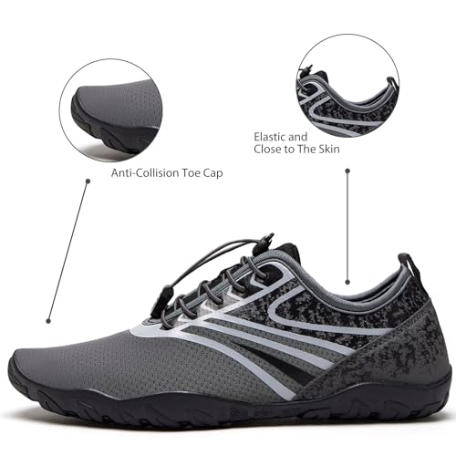 Image of WateLves Water Shoes Mens Womens Barefoot Beach Swim Shoes Quick-Dry Aqua Socks Pool Shoes for Surf Yoga Water Aerobics