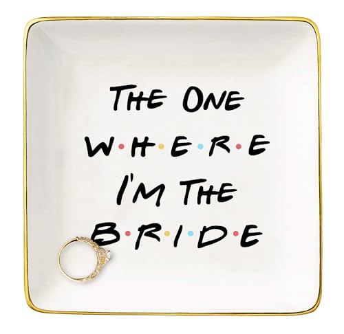 Product Image of the Bride Wedding Jewelry Tray Gift,The One Where Ring Dish,I'm the Bride,Engagement Gift,Bridal to Be,Newly Engaged,Bridal Shower Present,Bachelorette Party Present-Friends TV Show-Trinket Holder