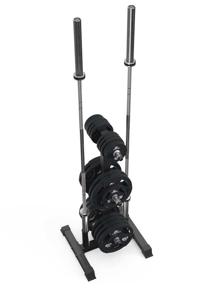 ATLETICA Rhino Storage | Ablage für Gewichte | Ablage für Ø 50 mm Scheiben und Stangen | Mehr Ordnung im Gym | Platzsparend | Hochbelastbar | Gummiprotektoren | 21 kg