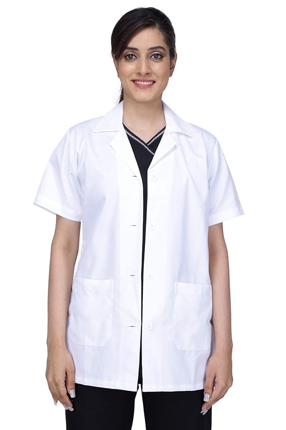 Medisky Doctors Apron Lab Coat Half Sleeves - Unisex - White (S) (B0CP8ZGN5Z) Amazon Price History, Amazon Price Tracker