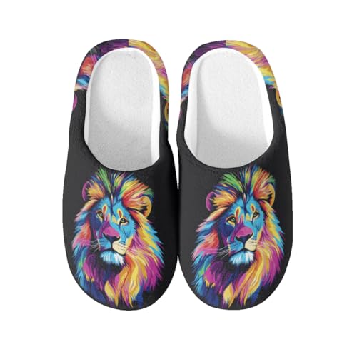 Pantoufles en coton chaud antidérapantes pour pieds larges taille 3XL homme femme