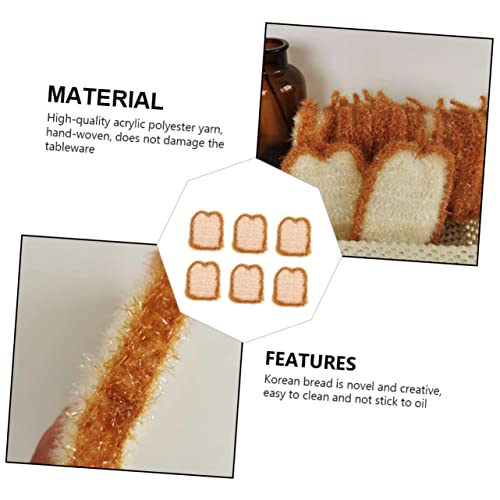 Image of 6-Pack Kitchen Microfiber Dish Cloths 5.90X4.72 Inch Non-Scratch Dish Towels with Strong Water Absorption and Effective Oil Stain Removal for Cleaning Dishes Bowls and Pots
