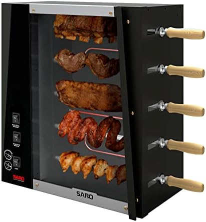 Assador rotativo de 5 espetos elétrico 220V