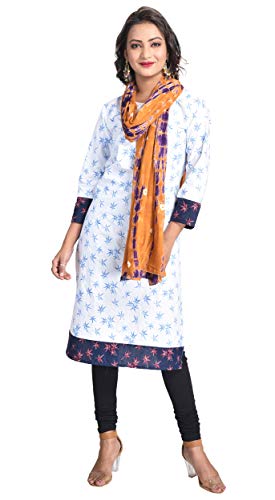 Image of Women's Pure Cotton Multi-Colored Traditional Authentic Tie Dye with Bandhej Bandhani Dupatta Chunni
