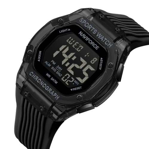 Image of NAVIFORCE NF7113 LCD Display Multi-Function Silicone Strap Digital Watch