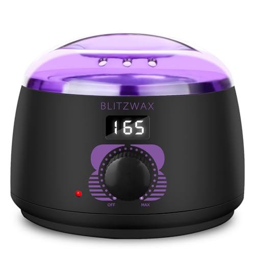 BLITZWAX Wax Pot for Hair Removal, 16 oz Digital Hard Wax Warmer Home Kit