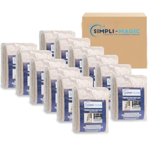 Simpli-Magic Canvas Drop Cloth (6' x 9' 12 Pack)