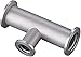AVCRAY 3 Way Tee Reducer KF-25 to KF-16 Vacuum Fittings, ISO-KF Flange Size NW-25 to NW-16, Stainless Steel (KF25-KF16)
