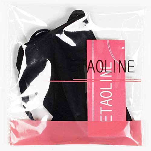 ETAOLINE Women's Black Low Rise Micro Back G-String Thong Panty Lingerie Set