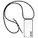 CHIMUCO Handykette Hülle kompatibel mit Samsung Galaxy S22, Handyhülle Handy Necklace Hülle mit Band Schutzhülle Kordel zum Umhängen Transparent Weich TPU Silikon Tasche, Schwarz