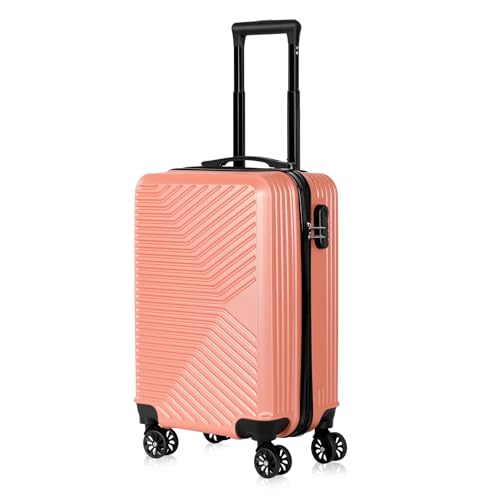 20 Inch Hardside Carry On Luggage, ABS Spinner Suitcase with 360° Wheels & Secure Lock, Lightweight Cabin Approved Luggage for Air Travel