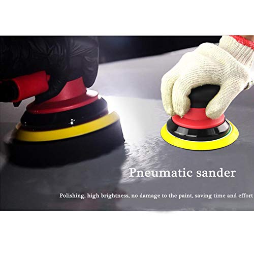 Image of Professional Air Random Orbital Palm Sander, Heavy Duty Dual Action Pneumatic Sander with 1pc Backing Plate (5 inch) (Pack of 2)