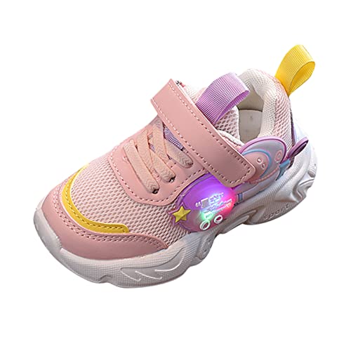 Children Sports Shoes Light Shoes Small White Shoes Running Tennis Shoes Non Slip Soft Bottom Toddler Shoes (Pink, 4-4.5 Years Little Child)
