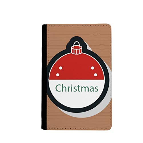 Étui portefeuille de voyage Noël 3.7x5.8" multicolore avec badge dessin animé style classique