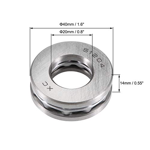 Sourcing map 51204 Spinta Sfera Cuscinetti 20mm x