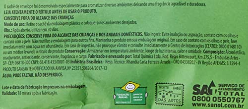 Sachê Perfumado Para Armário e Gavetas (Aromatizador), Bamboo, Giorno Casa, 15 g, Verde