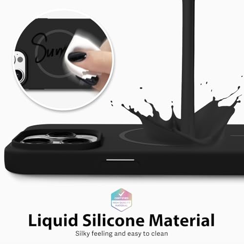 Coque silicone iPhone 13 Pro Max magnétique fine noir protection - 5
