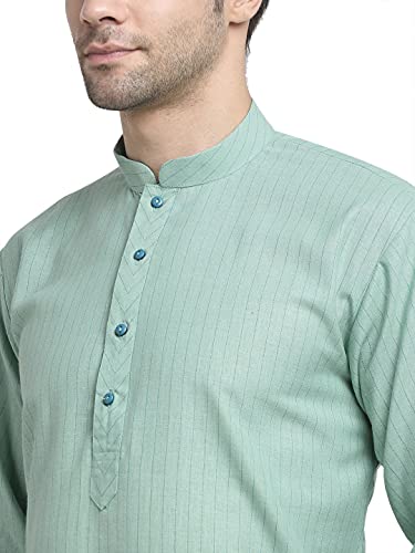 Image of KRAFT INDIA Men Cotton Striped Kurta Pyjama Set